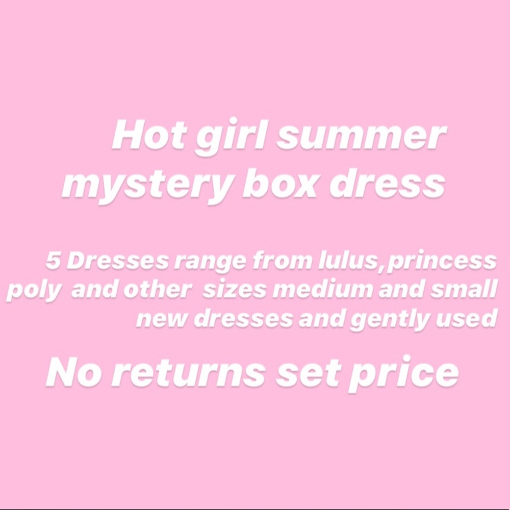 Mystery box w 5 dresses sizes small and medium